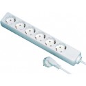 Multiprise SKS 1,4 m, 6 branchements, blanc