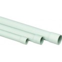 Tube rond PVC, 2 m EN 25 mm, gris