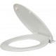 Abattant WC blanc avec fermeture amortie Blanc