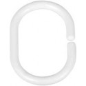 Anneau rideau de douche blanc, 12-er Set