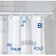 Barre de Douche Épais 28 mm Télescopique de 110-185 cm Blanc - Wenko 19203100