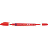 Marqueur permanent double pointe Retail Pack 4 pièces 3 x noir +1 x rouge (Par 12)