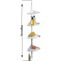 Etagère d'angle télescopique pour douche ou baignoire