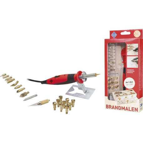 Kit de marquage au fer rouge avec piston on/off et 20 embouts Pebaro