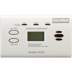 Détecteur de monoxyde de carbone KO2D avec écran L154xP44H80 mm Gloria
