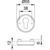Jeu de rosaces de protection. 6633.rond.12mm.ES0/ PZ.F1 anodisé.TS65-68