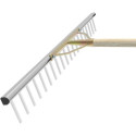 Râteau en métal léger 16 dents de 10 cm de largeur 63 cm avec tête pivotante (Par 10)