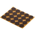 Patins en feutre Ø 17 mm. autocollants.marron Contenu : 20
