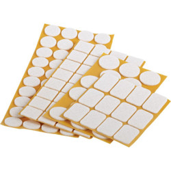 Kit de patins en feutre 100 pièces.autocollant.blanc Contenu : 100
