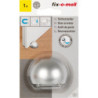 Arrêt de porte magnétique 37x52xH26.argent Contenu : 1