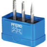 Jeu de fraises sur tige HSS 6 mm 3 pièces. A-C-K Ø 6mm. Denture Z3 Cheval