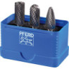 Jeu de fraises sur tige HM 6mm en 3 parties. ZYAS-WRC-RBF Ø12mm. Denture 3 Plus Cheval