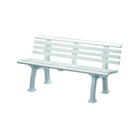 Banc de jardin SYLT 3 places longueur 1500 mm blanc