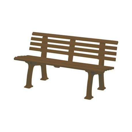 Banc de jardin SYLT 3 places longueur 1500 mm marron