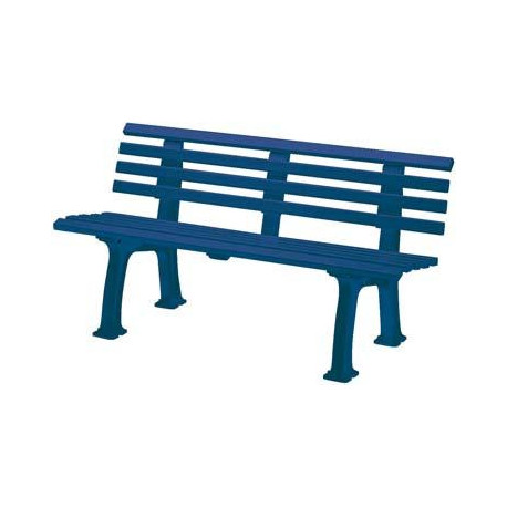 Banc de jardin SYLT 3 places longueur 1500 mm bleu