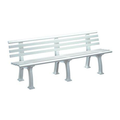 Banc de jardin JUIST 4 places longueur 2000 mm blanc