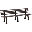 Banc de jardin JUIST 4 places longueur 2000 mm brun