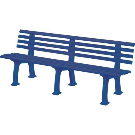 Banc de jardin JUIST 4 places longueur 2000 mm bleu