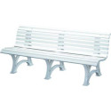 Banc de jardin BORKUM 4 places longueur 2000 mm blanc