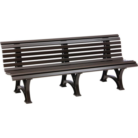 Banc de jardin BORKUM 4 places longueur 2000 mm brun
