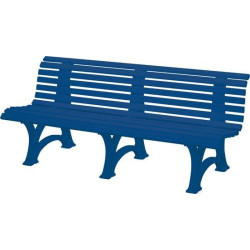 Banc de jardin BORKUM 4 places longueur 2000 mm bleu