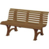 Banc de jardin HELGOLAND 3 places longueur 1500 mm brun