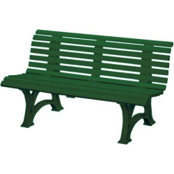 Banc de jardin HELGOLAND 3 places longueur 1500 mm vert