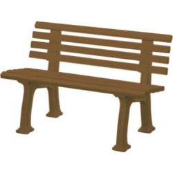 Banc de jardin IBIZA 2 places longueur 1200 mm brun