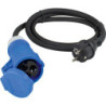 Câble adaptateur 1.5m CEE-coupleur + fiche à visser.