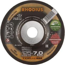 Meule à ébarber RS 580 SPEED EXTENDED 125 x 7.0 x 22.23 mm Rhodius