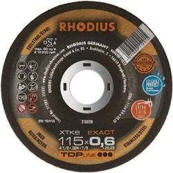 Disque à tronçonner XTK6 EXACT 115 x 0.6mm cranté Rhodius