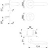 Poignée porte 1510/42KB/42KBS. F9714M.PZ.37-47