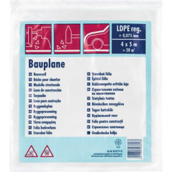 Bâche de couverture lourde 75 my 20 m² - 4 x 5 m noir