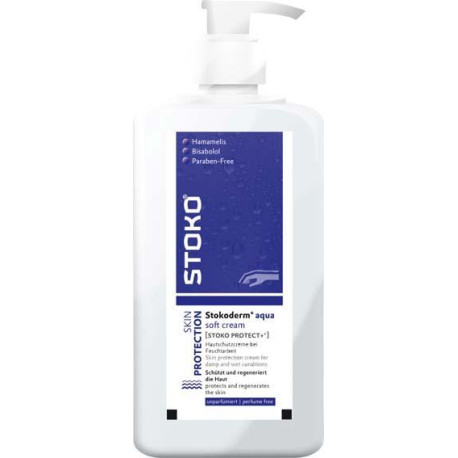 Stokoderm AQUA PURE Crème spéciale pour la protection de la peau Flacon-pompe 500 ml (Par 20)