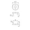 Poignée porte WE-Grt. ER 8 mm RS forme U. Ros. PZ forme U. Ros. PZ
