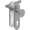 Poignée porte WE-Grt. ER 8 mm LS forme L. Court. PZ forme L. Court. PZ