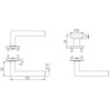 Poignée porte WE-Grt. ER 9 mm LS forme L. Court. FS. PZ forme L. Court. FS. PZ