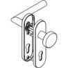 Poignée porte WE-Grt. ER 9 mm RS forme L. Raccord court. FS. PZ forme L. Court. FS. PZ