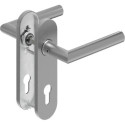 Poignée porte DD-Grt. ER 9 mm forme L. Raccord court. FS. PZ Forme en L. Court. FS. PZ