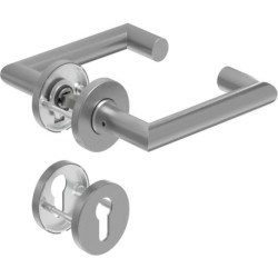 Poignée porte DD-Grt. ER 9 mm en forme de L avec re. FS. PZ Forme en L avec. FS. PZ