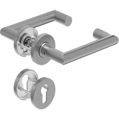 Poignée porte DD-Grt. ER 9 mm en forme de L avec re. FS. PZ Forme en L avec. FS. PZ