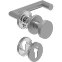 Poignée porte WE-Grt. ER 9 mm LS Forme L avec re. FS. PZ Forme en L avec. FS. PZ