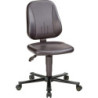 Siège de travail ESD Unitec 2. noir hauteur d'assise 440-620 mm similicuir. avec roulettes