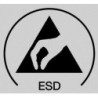 Siège de travail ESD Unitec 2. noir hauteur d'assise 440-620 mm similicuir. avec roulettes
