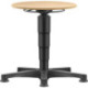 Tabouret pivotant bois assise ronde hauteur d'assise 450 - 650 mm avec patins