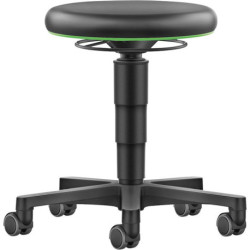 Tabouret pivotant Assise en similicuir Hauteur d'assise 450 - 650 mm avec roulettes
