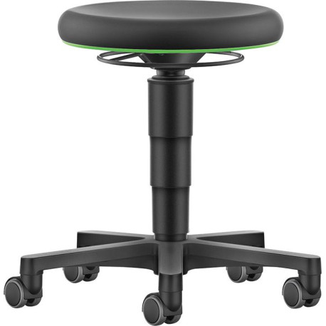 Tabouret pivotant Mousse intégrale Hauteur d'assise 450 - 650 mm avec roulettes