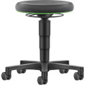Tabouret pivotant Supertect hauteur d'assise 450 - 650 mm avec roulettes