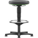 Tabouret pivotant Supertect hauteur d'assise 530 - 750 mm avec patins et repose-pieds
