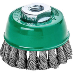 Brosse boisseau inox torsadée 65x0.35mm Lessmann